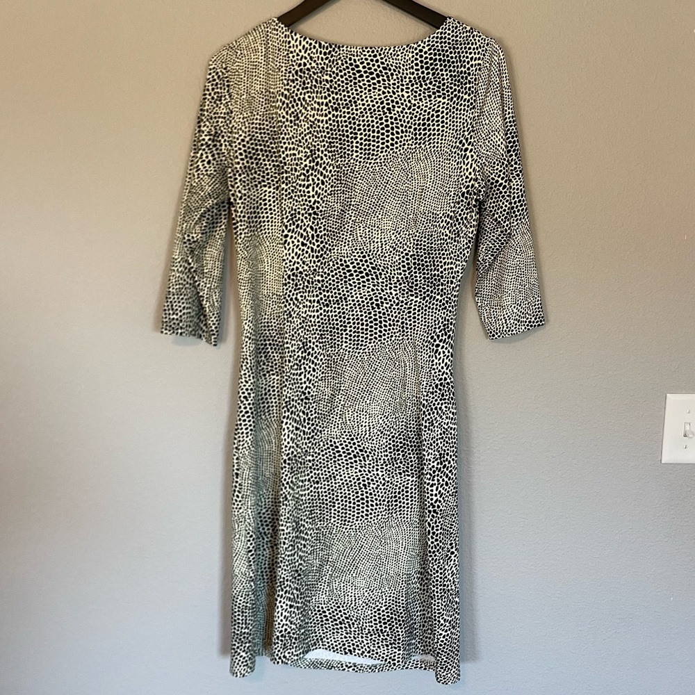 J. McLaughlin Catalina Cloth Ruched Side Animal Print Dress - Large - Picture 2 of 4